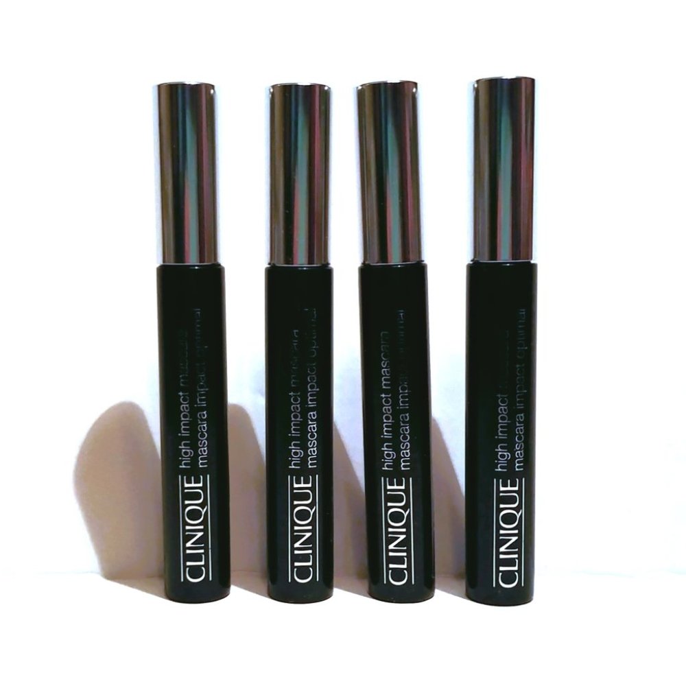 CLINIQUE High Impact Mascara 01 Black 0.28oz/8g each FULL SIZE Bundle of 4 - Picture 2 of 3